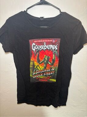 Goosebumps Black Graphic Tee - A Shocker on Shock Street